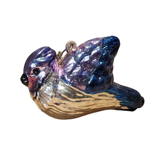 Vintage Glass By Peschka Hand Blown Glass Bird Christmas Ornament - Picture 1 of 5